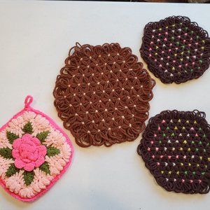 Vintage Hand-Made Kitchen Potholders